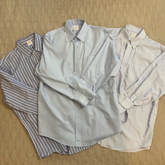 Brooks Brothers 346 and 1818 Lot of 3 Long Sleeve Shirts 17-34 & 16 1/2- 2/3 4/5 - Picture 1 of 14